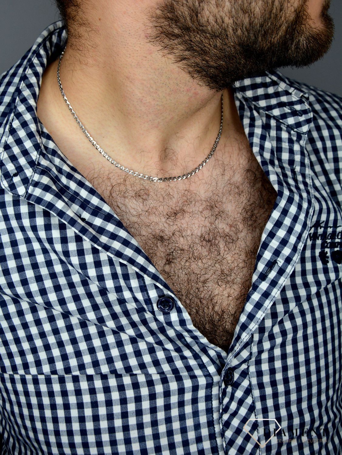 Złoty łańcuszek 585 Gucci Białe Złoto 3 mm 1413-080 585B 3mm ✅ Złoty łańcuszek o klasycznym splocie Gucci o szerokości 3 mm, wykonany z białego złota.✅.jpg